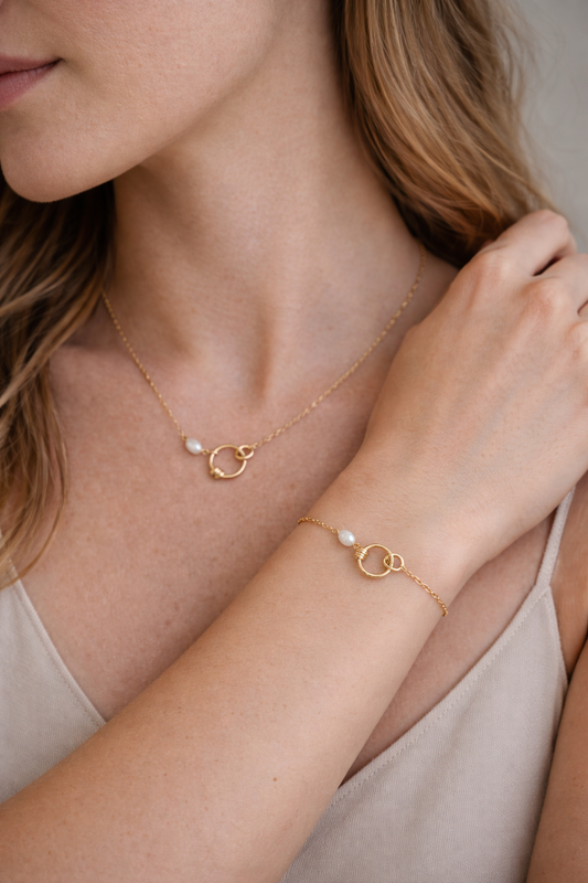Collier Flora + Gourmette